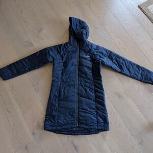 Navy Columbia Hooded Quilted Coat
